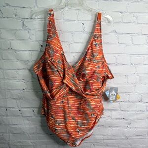 DISNEY Tropical Mickey Mouse One Piece Swimsuit 3X NWT